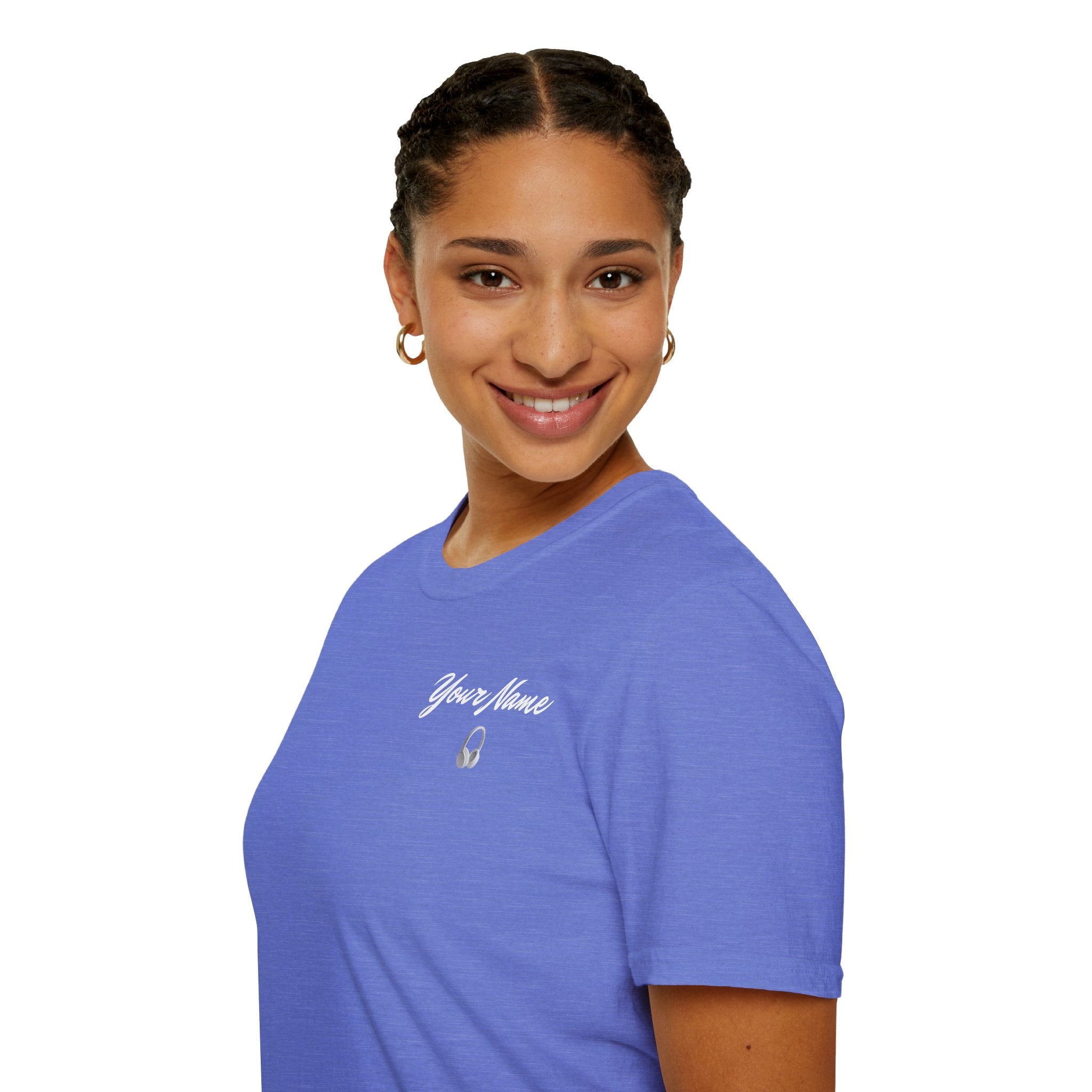 "DJ VAMP" 🎧Personalized Logo Tee – Bold, Loud, and Made to Move - QR